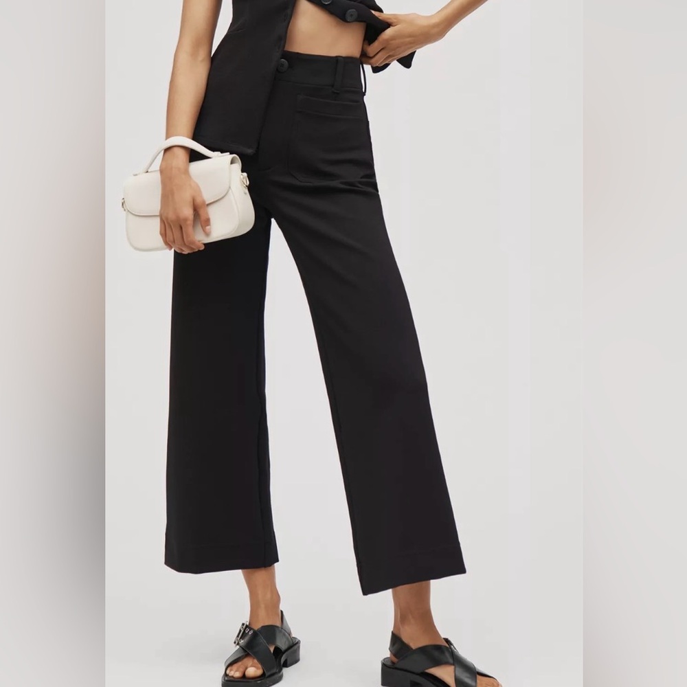 Anthropologie Black cropped pants